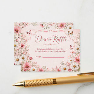 Baby in Bloom Wildflower Baby Shower Enclosure Card