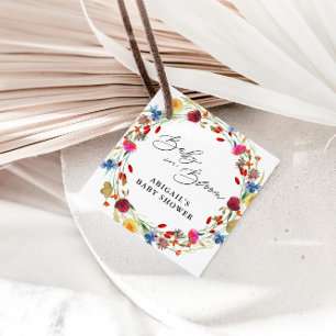 Baby in Bloom Wildflower Baby Shower Favour Favour Tags