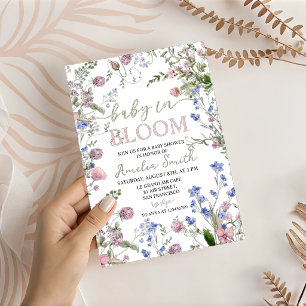 Baby in Bloom Wildflower Baby Shower Invitation