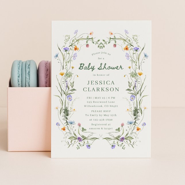 Baby in Bloom Wildflower Baby Shower Invitation (Creator Uploaded)