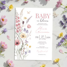 Baby in Bloom Wildflower Baby Shower Invitation