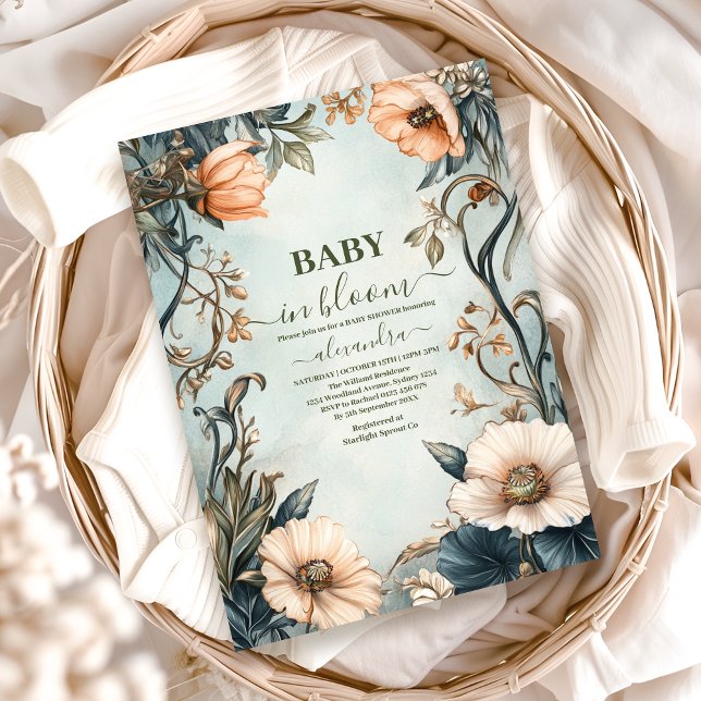 Baby in Bloom Wildflower  Baby Shower Invitation (Creator Uploaded)