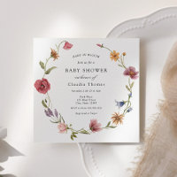Baby in Bloom Wildflower Baby Shower Invitation