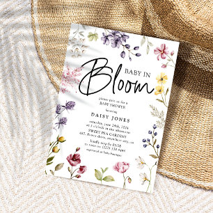 Baby in Bloom Wildflower Baby Shower Invitation