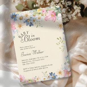 BABY IN BLOOM! Wildflower, Baby Shower Invitation