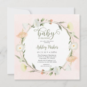 Baby In Bloom Wildflower Baby Shower Invitation