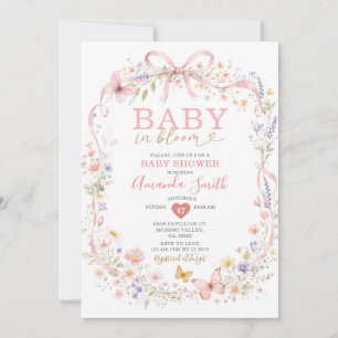 Baby in Bloom Wildflower Baby Shower Invitation