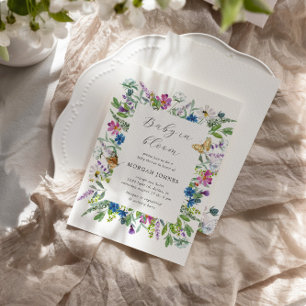 Baby In Bloom Wildflower Baby Shower Invite