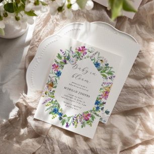 Baby In Bloom Wildflower Baby Shower Invite