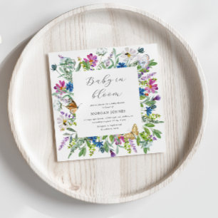 Baby In Bloom Wildflower Baby Shower Invite