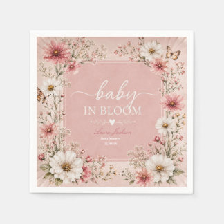 Baby in Bloom Wildflower Baby Shower Napkin