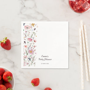 Baby in Bloom Wildflower Baby Shower Napkin