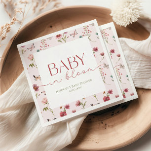 Baby in Bloom Wildflower Baby Shower Napkin
