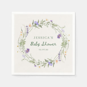 Baby in Bloom Wildflower Baby Shower Napkins