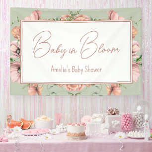 Baby in Bloom Wildflower Baby Shower Photo Wall Banner