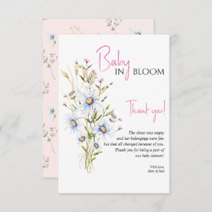 Baby In Bloom Wildflower Baby Shower Thank You
