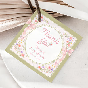Baby in Bloom Wildflower Baby Shower Thank you Favour Tags