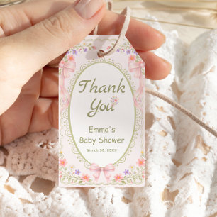 Baby in Bloom Wildflower Baby Shower Thank You Gift Tags