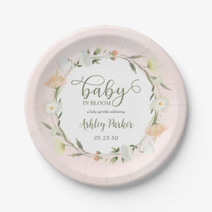 Baby In Bloom Wildflower Baby Sprinkle Paper Plate