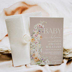 Baby in Bloom Wildflower Boho Baby Shower Invitation