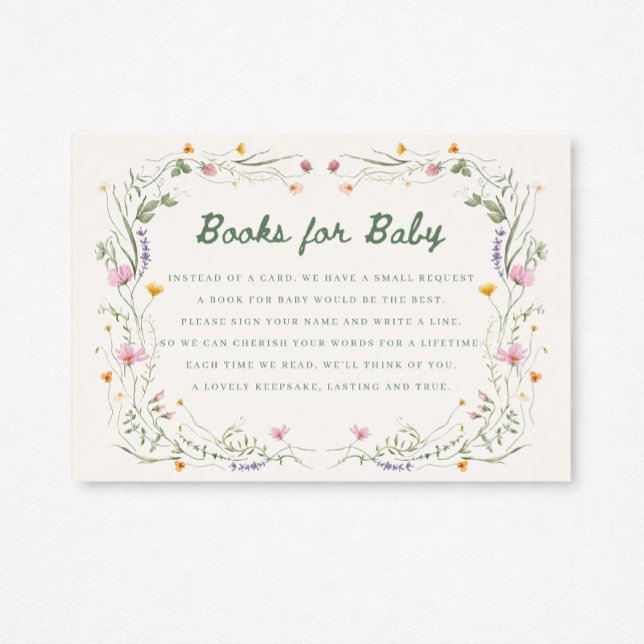 Baby in Bloom Wildflower Books for Baby Card (Creator Uploaded)
