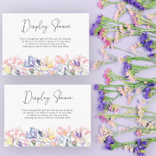 Baby in bloom Wildflower - display shower Enclosure Card (Creator Uploaded)