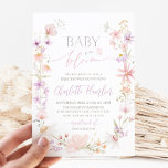Baby In Bloom Wildflower Floral Baby Shower Invitation<br><div class="desc">Baby in Bloom A pretty wildflower theme for your floral baby shower! Featuring pink and purple wildflower floral design with a modern script font.</div>