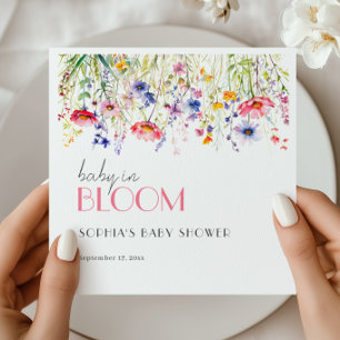 Baby in Bloom Wildflower Garden Party Napkin