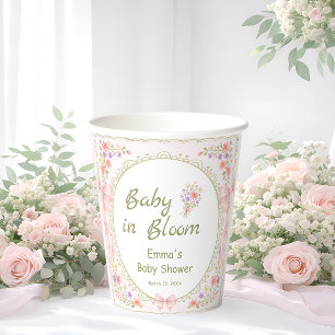 Baby in Bloom Wildflower Girl Baby Shower Paper Cups