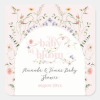 Baby in Bloom Wildflower Girl Pink Baby Shower