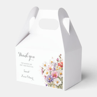 Baby in Bloom WildFlower Lilac Baby Shower Favour Box