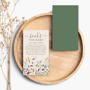Baby in Bloom Wildflower Meadow Baby Shower Enclosure Card