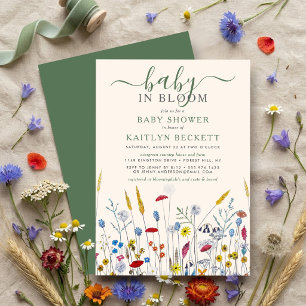 Baby in Bloom Wildflower Meadow Baby Shower Invitation