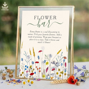 Baby in Bloom Wildflower Meadow Baby Shower Poster