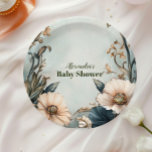 Baby in Bloom Wildflower  Paper Plate<br><div class="desc">Complete your baby shower table setting with our Baby In Bloom Blush & Teal Spring Floral Shower Paper Plates. Designed with delicate blush and teal watercolor florals, these plates bring a fresh and sophisticated touch to your celebration. Ideal for a spring or garden-themed baby shower, these plates perfectly capture the...</div>