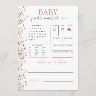 Baby in Bloom   wildflower predictions and advice  Card
