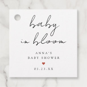 Baby in Bloom Wildflower Seed Baby Shower Favor Favour Tags