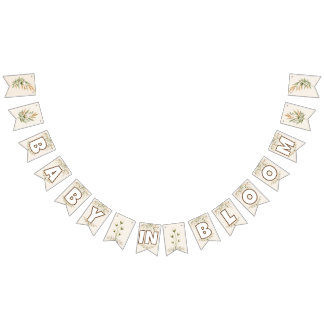Baby in Bloom Wildflower Shower Bunting
