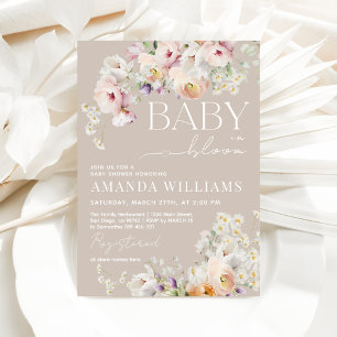 Baby in Bloom Wildflower Spring Baby Shower Invitation
