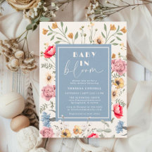 Baby in Bloom Wildflower Vintage Boy Baby Shower