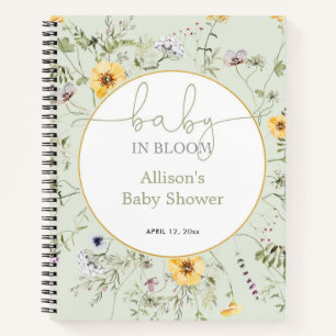 Baby in bloom Wildflowers baby shower guest book