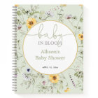 Baby in bloom Wildflowers baby shower guest book