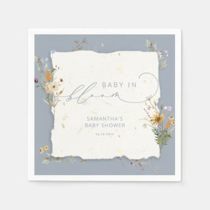 Baby in Bloom Wildflowers Cute Baby Shower Napkin
