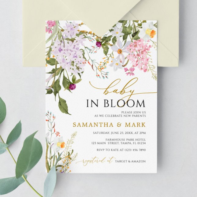 Baby in Bloom Wilflowers Shower Invitation (Creator Uploaded)