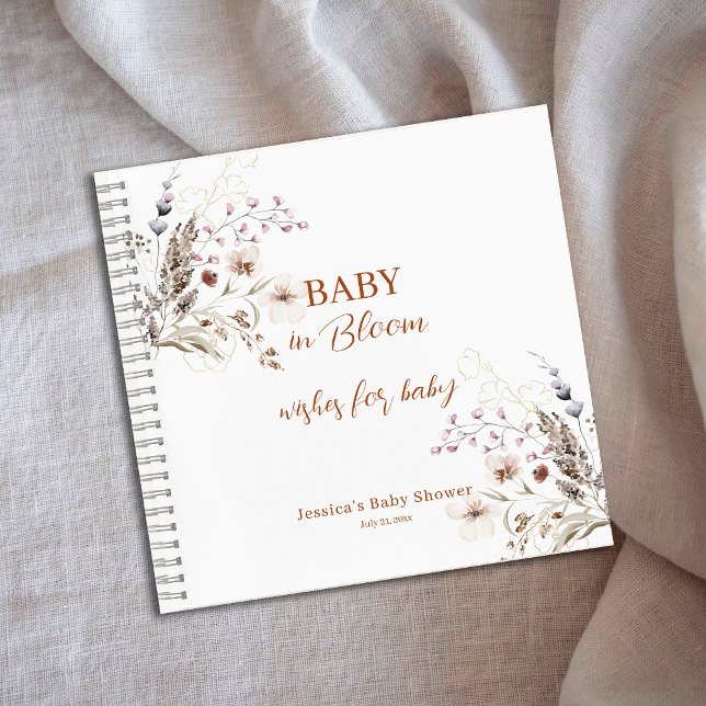 Baby in Bloom Wishes for Baby Spiral Notebook (Creator Uploaded)