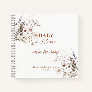 Baby in Bloom Wishes for Baby Spiral Notebook