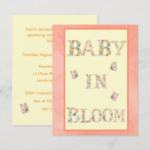 Baby in Blossom Shower Digital Download Invitation