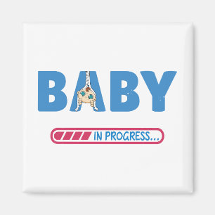 Baby in progress business card magnet