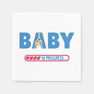 Baby in progress business card napkin
