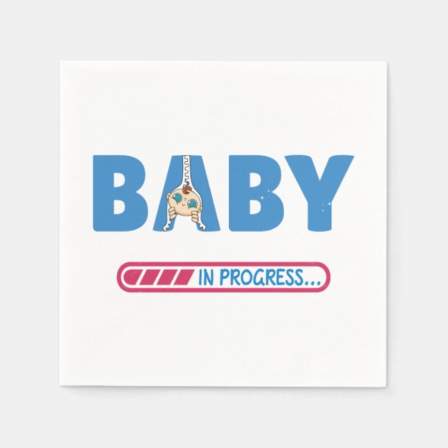 Baby in progress business card napkin (Front)